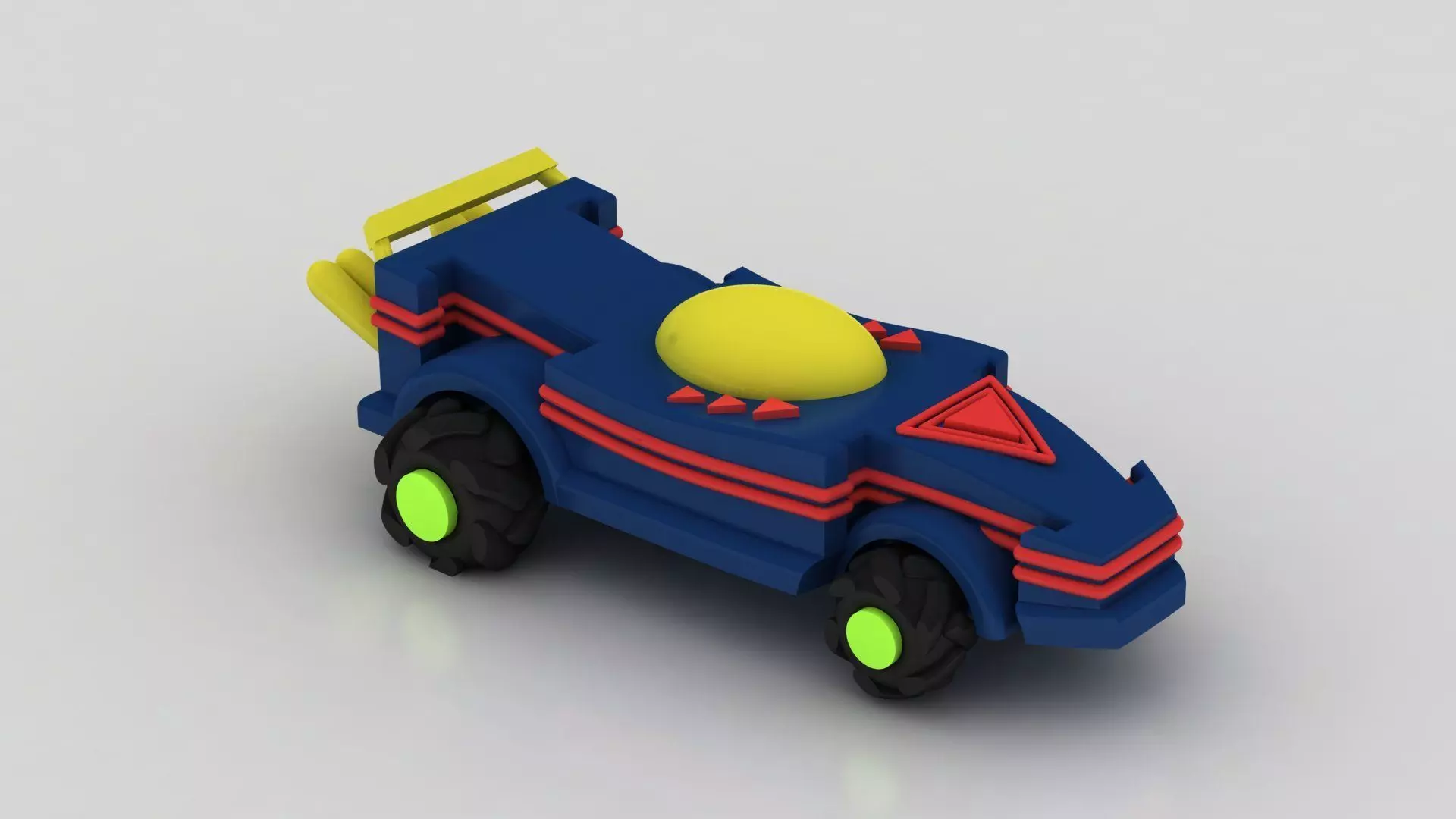 futuristic race car 3D printable model 3D print model_0