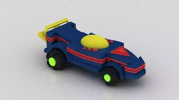 futuristic race car  3D printable model  