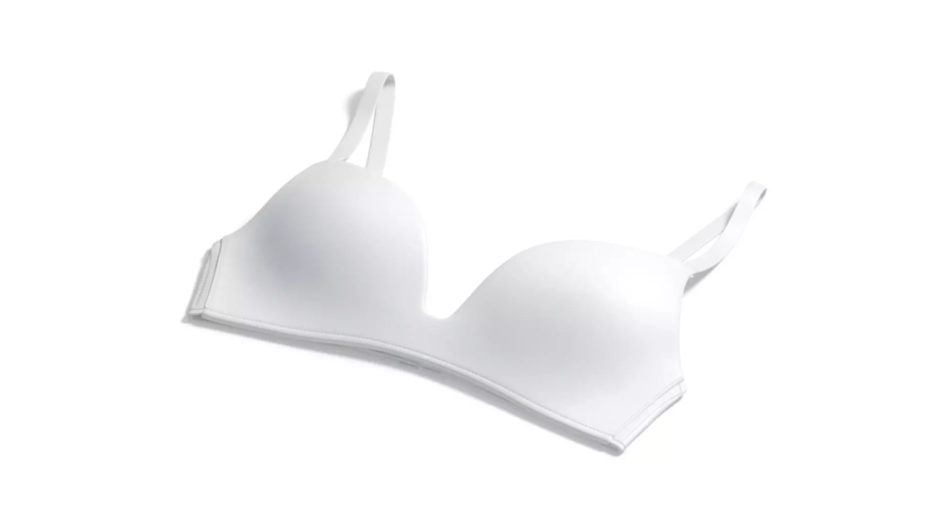 Womens White Wireless Bra - underclothing lingerie for breast 3D model