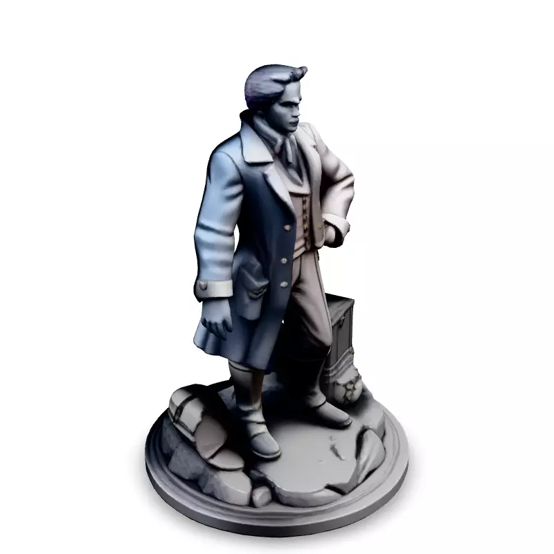 19th Century Gentleman Explorer 3D Model Low-poly 3D model_2