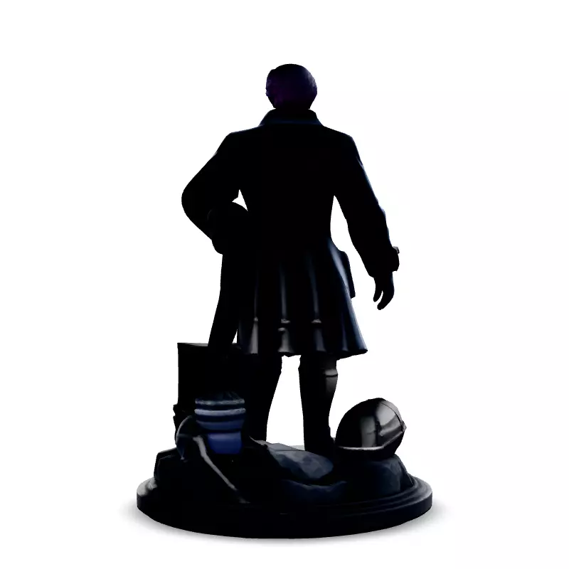 19th Century Gentleman Explorer 3D Model Low-poly 3D model_6