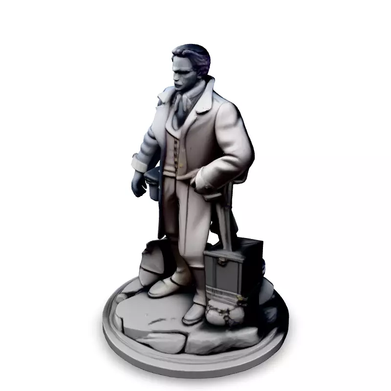 19th Century Gentleman Explorer 3D Model Low-poly 3D model_1