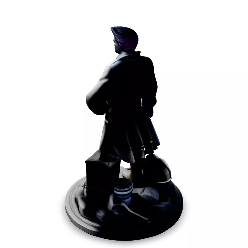 19th Century Gentleman Explorer 3D Model Low-poly 3D model_4