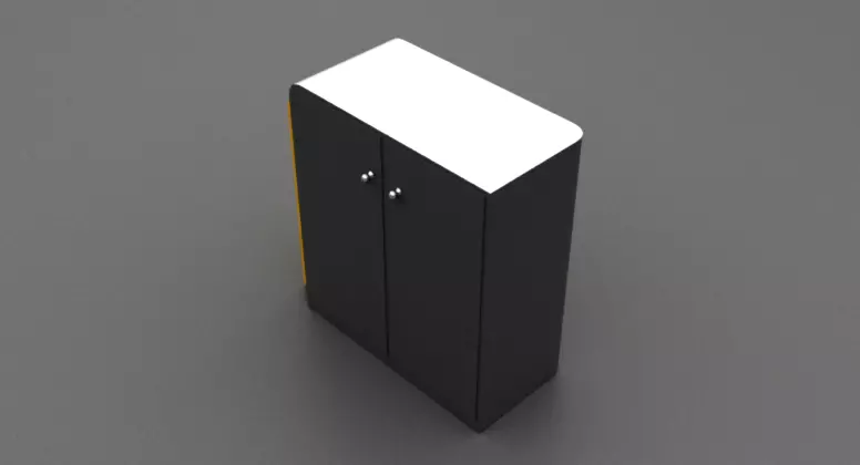 Modern counter Free low-poly 3D model_3