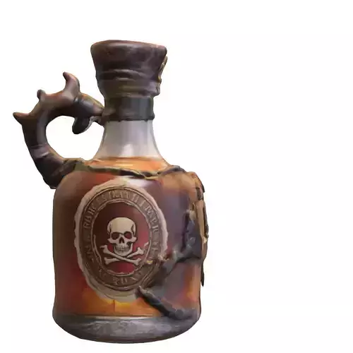 Cursed Pirate Rum Bottle
