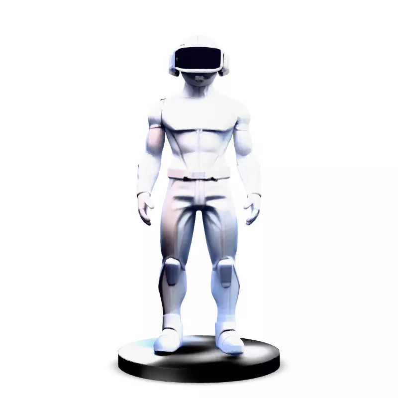 VR Ready SciFi Male Character Low-poly 3D model_3