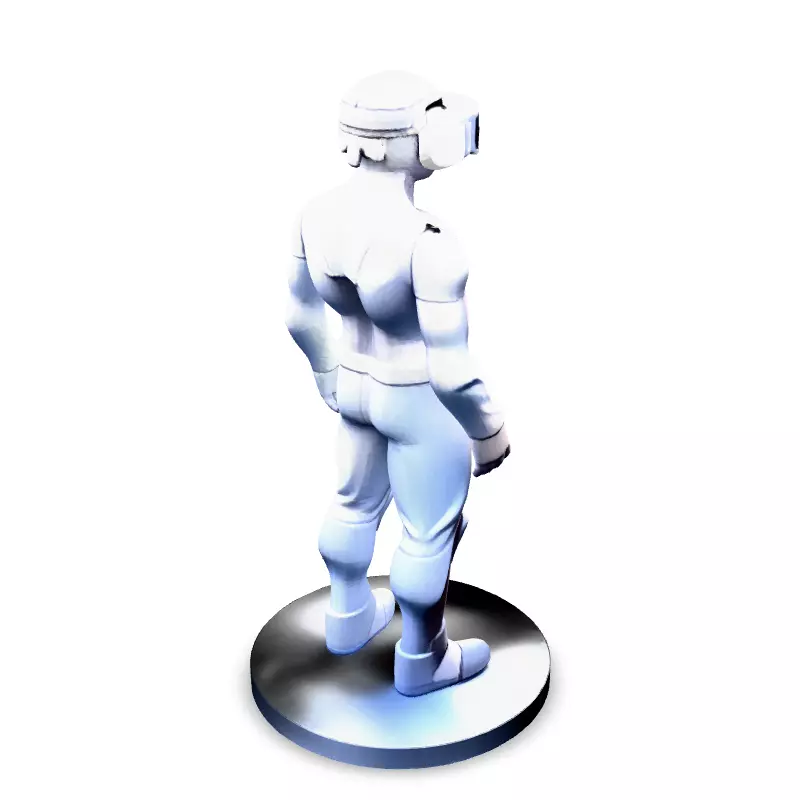 VR Ready SciFi Male Character Low-poly 3D model_5