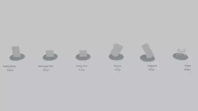 Technology Mini Pack Emoji Statues 3D print model
