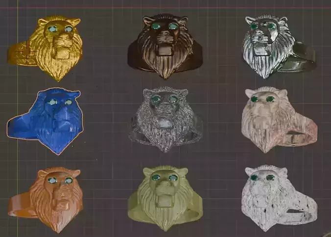 Anello testa di Leone