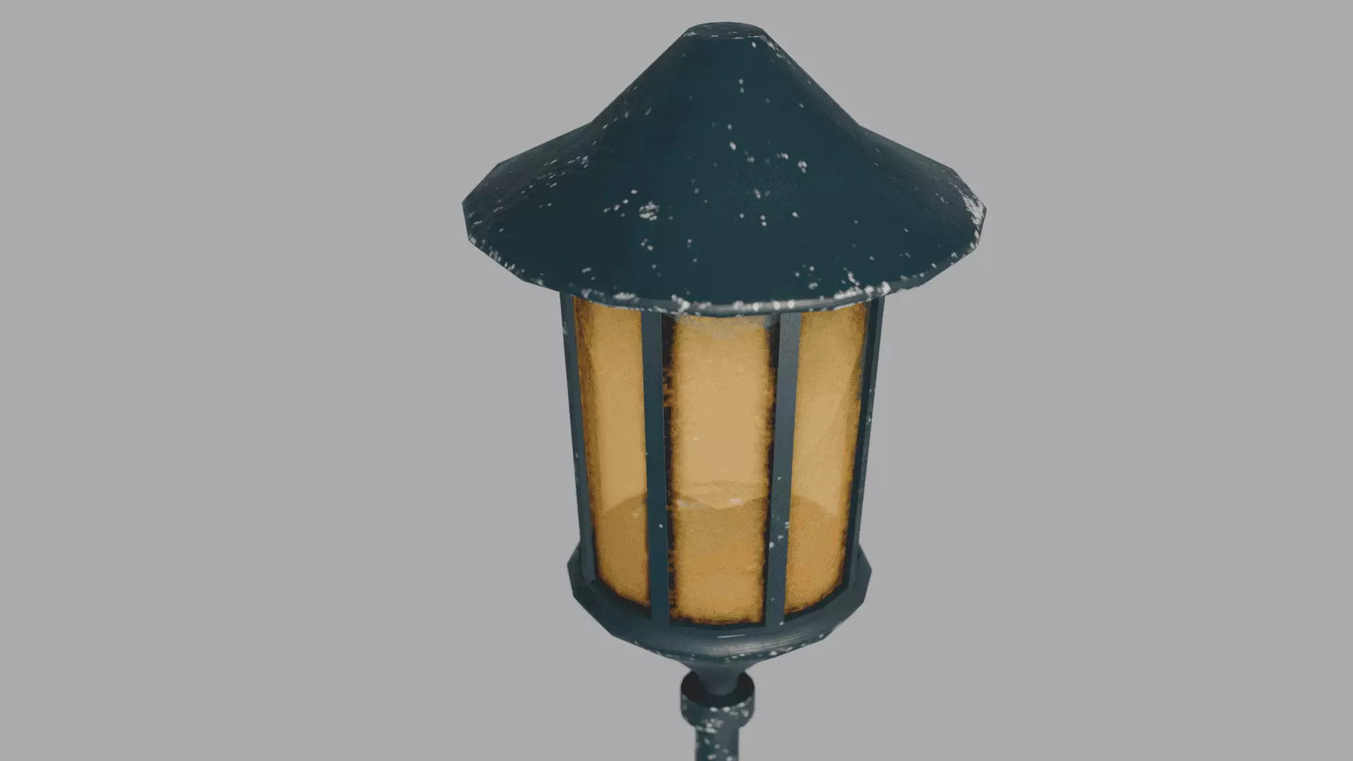 Simple Low-Poly Street Lamp Low-poly 3D model_5