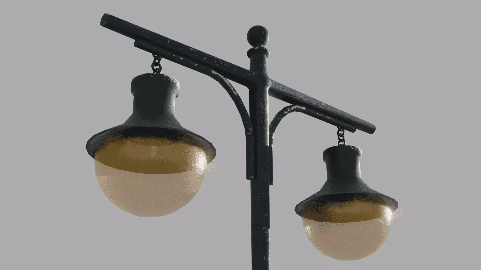 Simple Low-Poly Street Lamp Low-poly 3D model_8