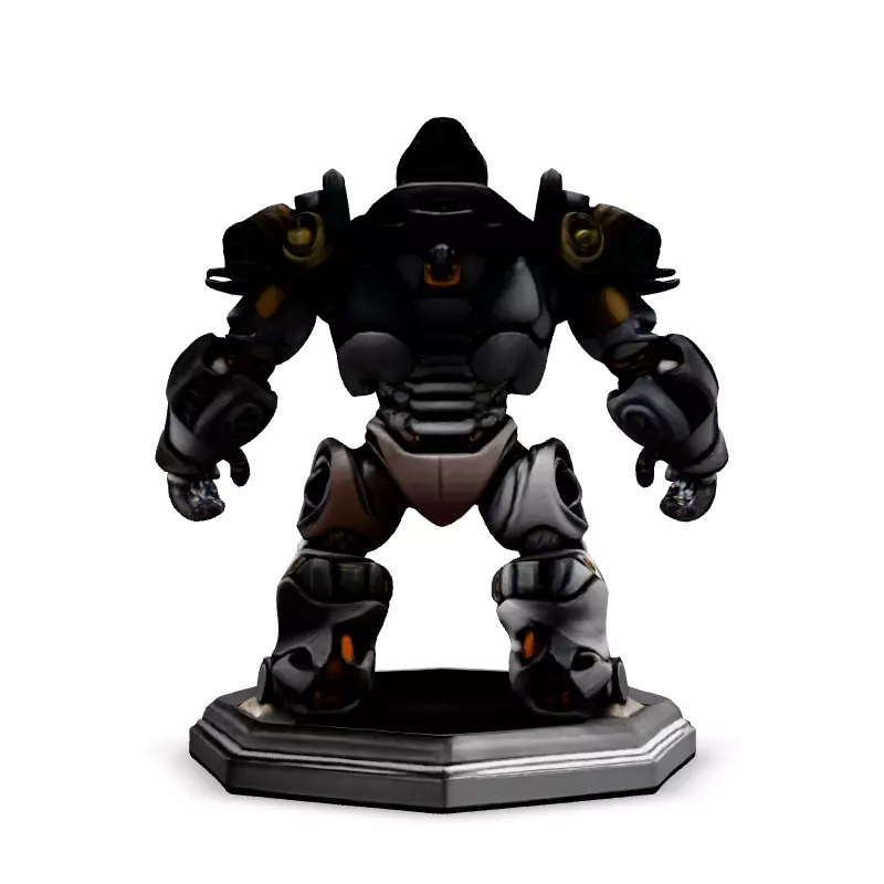 SciFi Knight Mech Warrior Robot Low-poly 3D model_6
