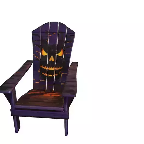 Jack o Lantern Throne Low-poly 3D model