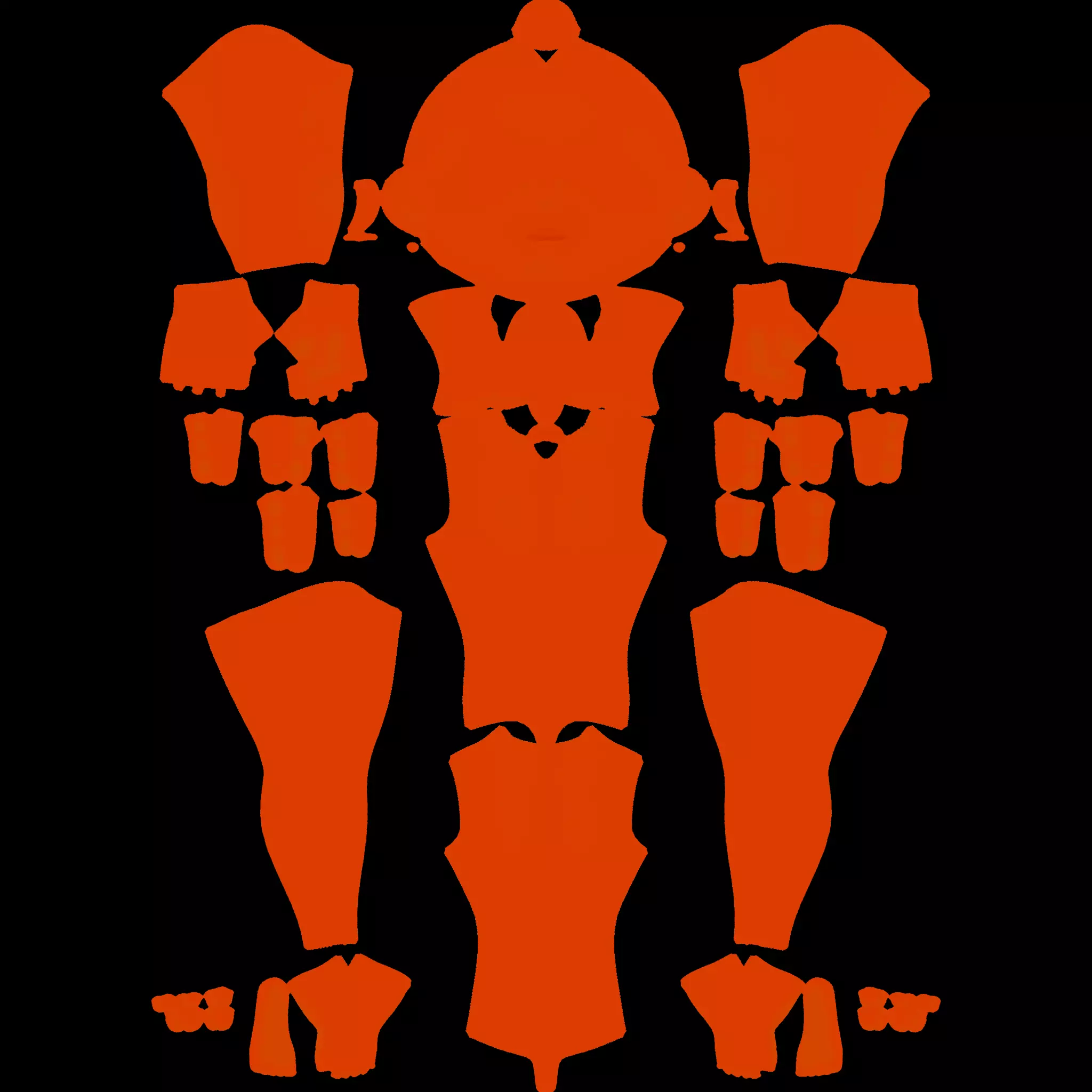 Snohy  Hapi  Teti-Sheri  Egyptian Pharaonic Cartoon Characters Low-poly 3D model_35