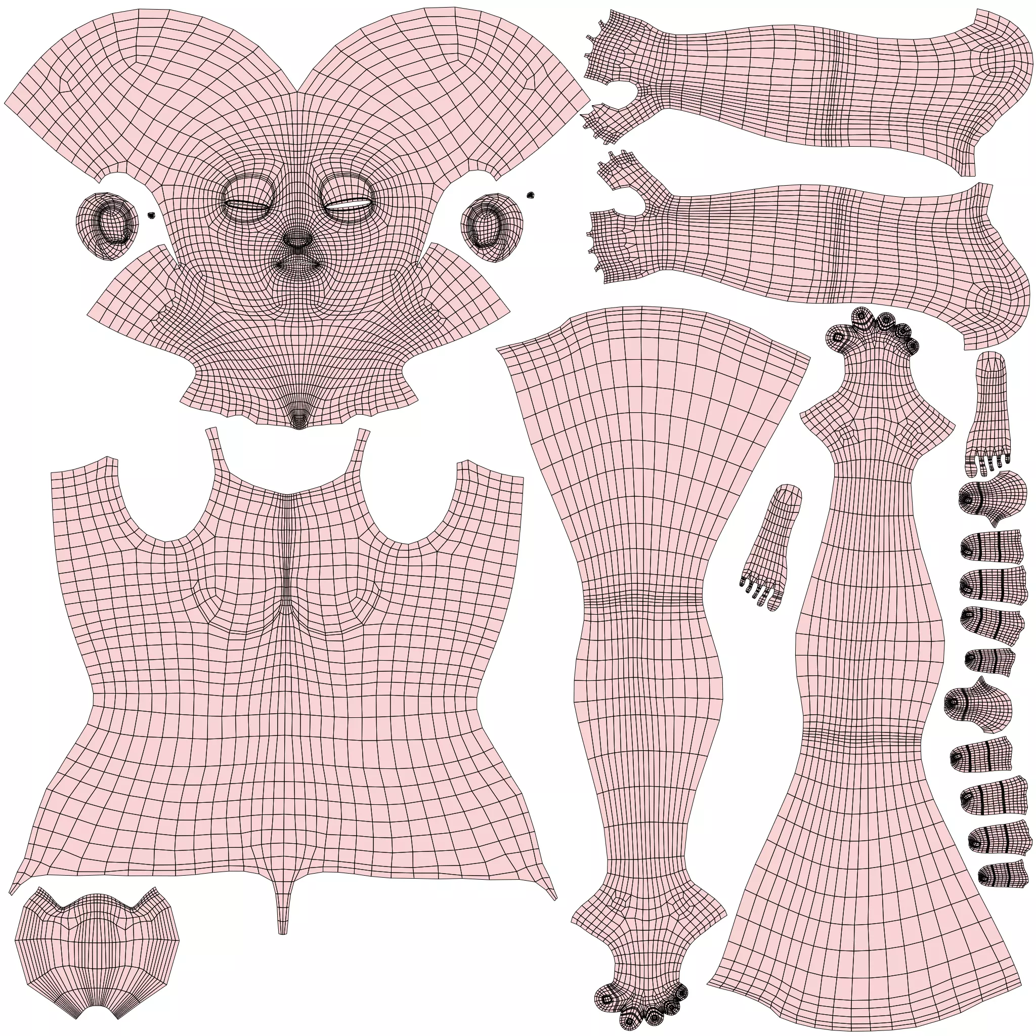 Snohy  Hapi  Teti-Sheri  Egyptian Pharaonic Cartoon Characters Low-poly 3D model_18