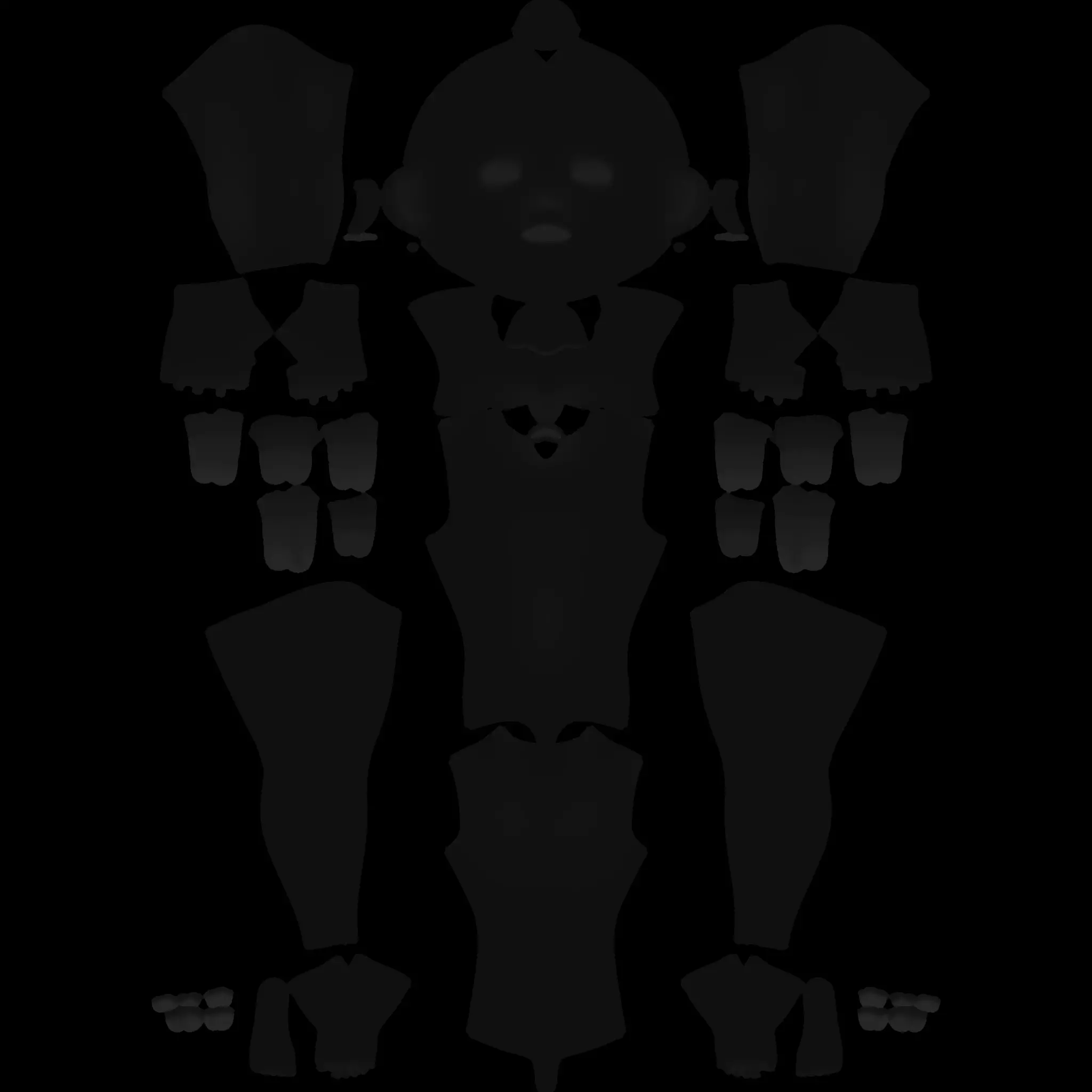 Snohy  Hapi  Teti-Sheri  Egyptian Pharaonic Cartoon Characters Low-poly 3D model_33