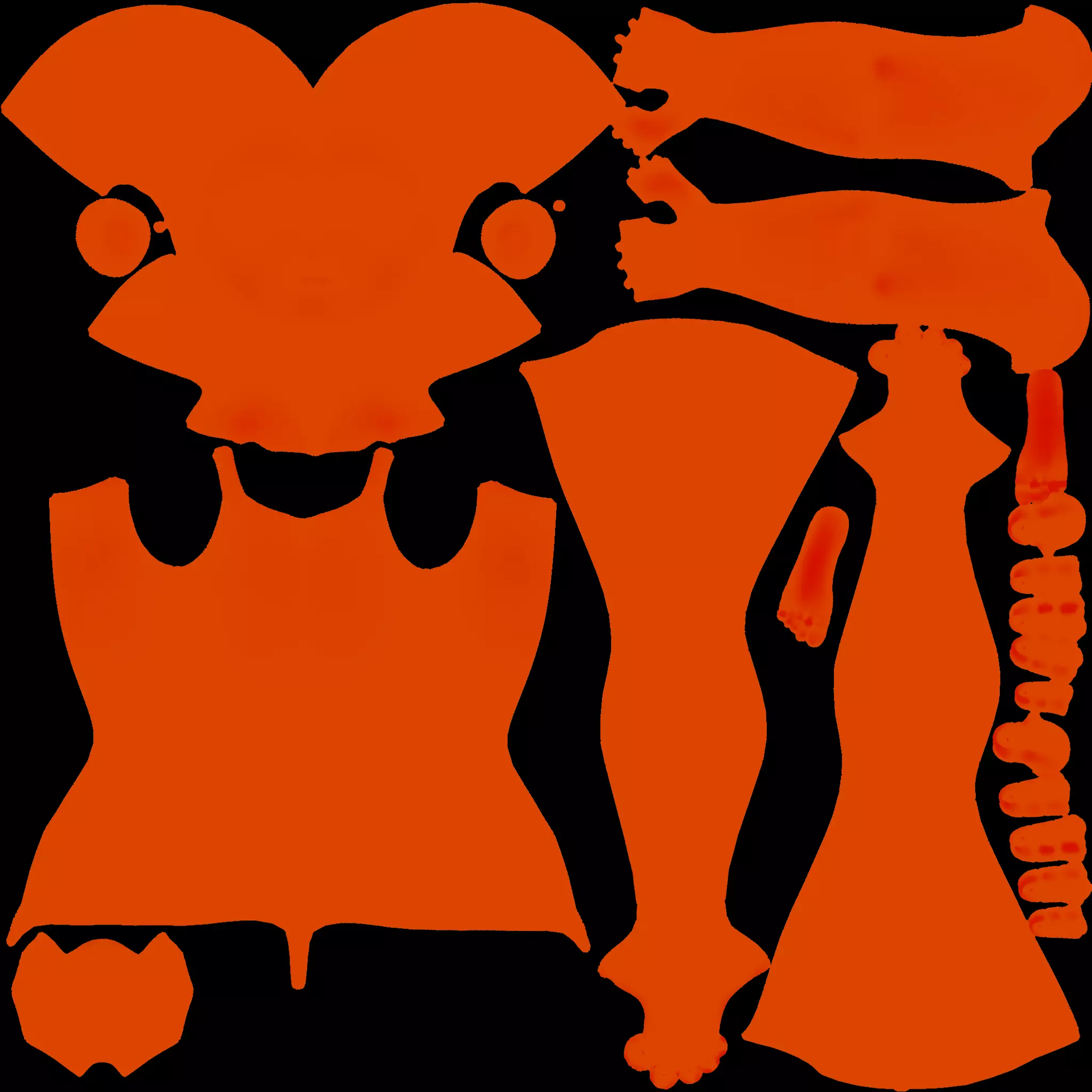 Snohy  Hapi  Teti-Sheri  Egyptian Pharaonic Cartoon Characters Low-poly 3D model_29