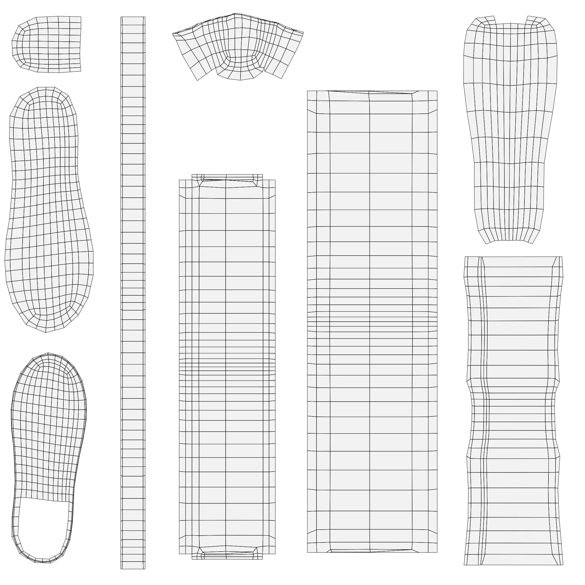 Snohy  Hapi  Teti-Sheri  Egyptian Pharaonic Cartoon Characters Low-poly 3D model_24