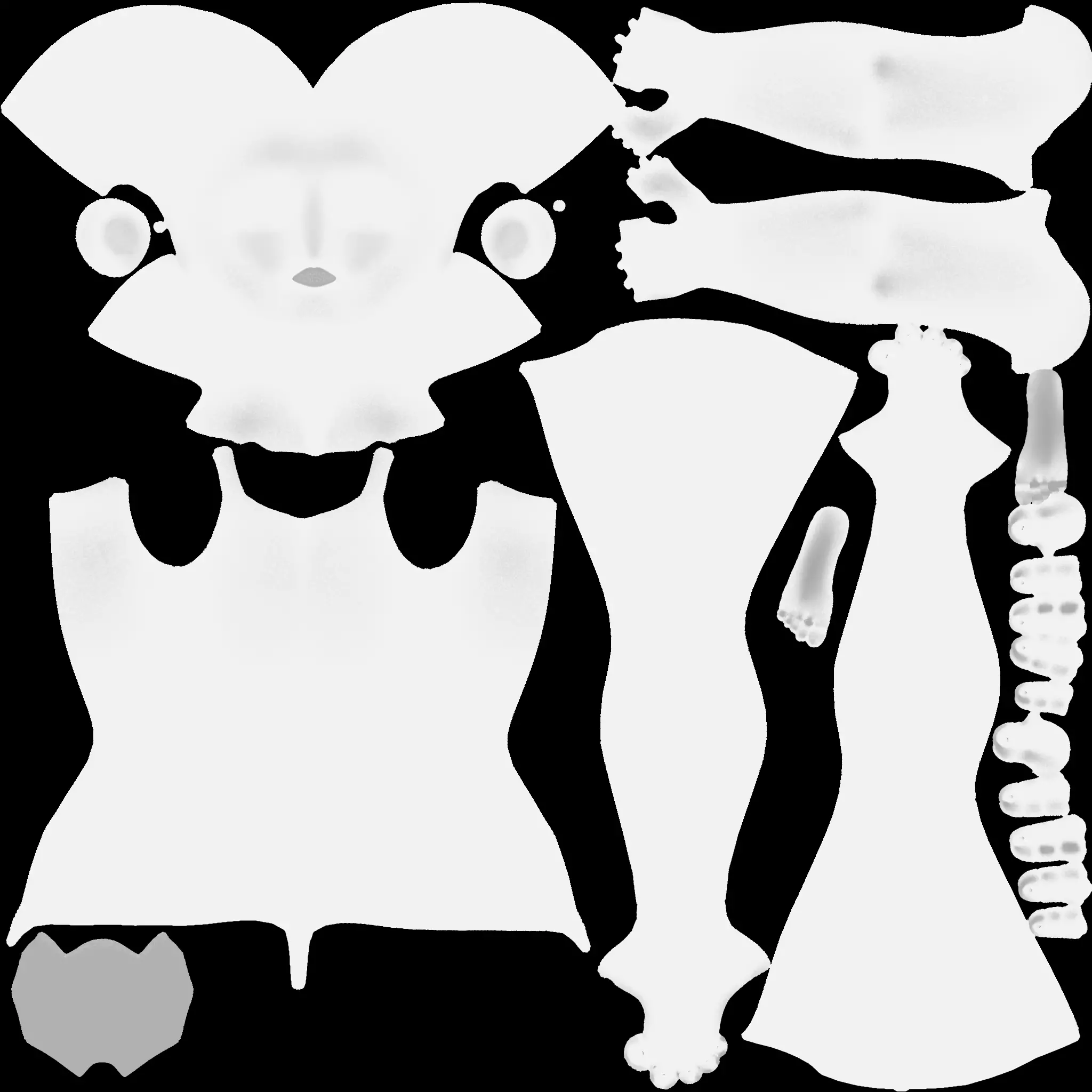 Snohy  Hapi  Teti-Sheri  Egyptian Pharaonic Cartoon Characters Low-poly 3D model_30