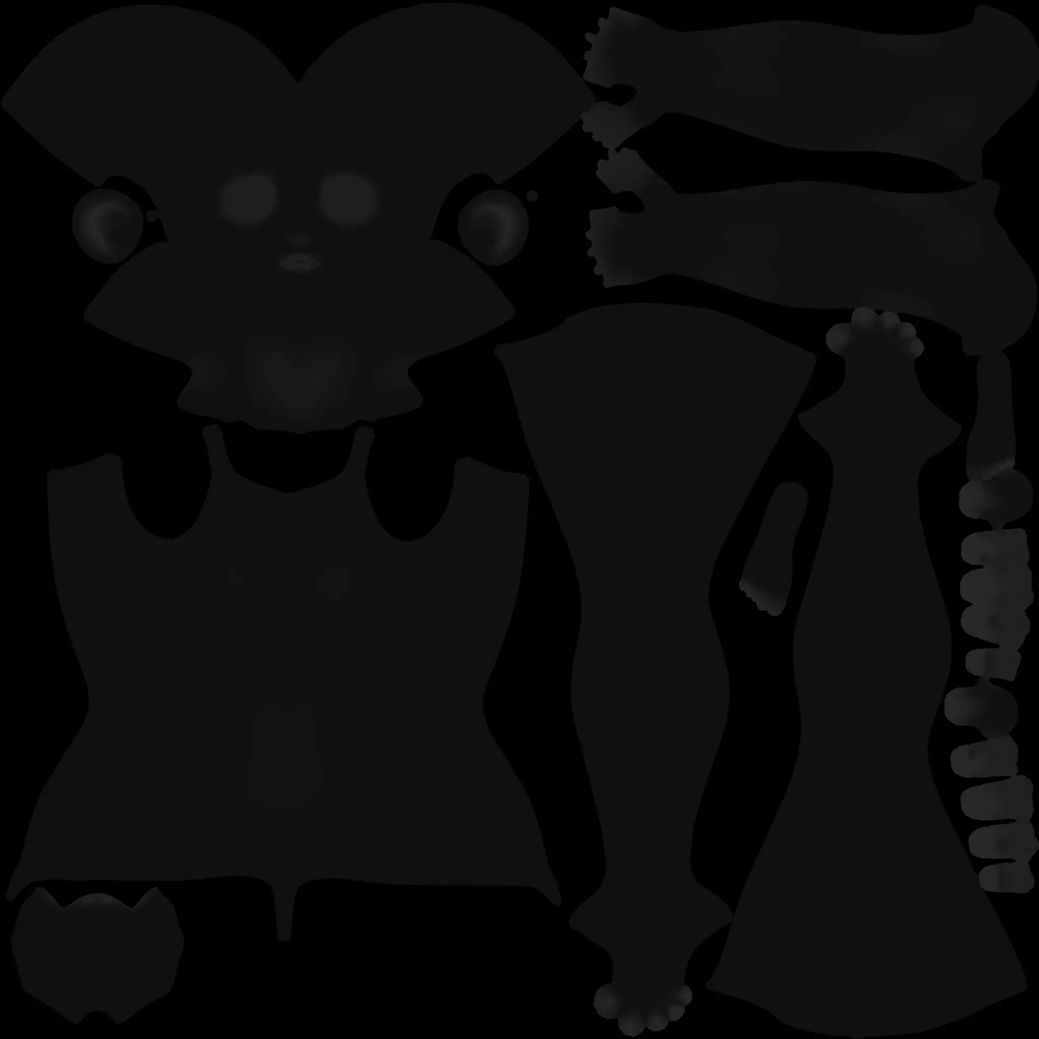 Snohy  Hapi  Teti-Sheri  Egyptian Pharaonic Cartoon Characters Low-poly 3D model_31