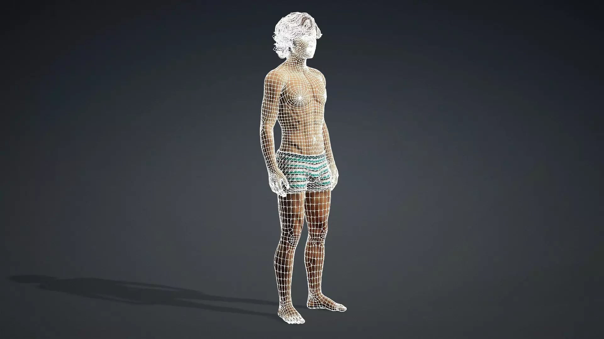 Muscular Teen Boy 3D Model 3D model_20