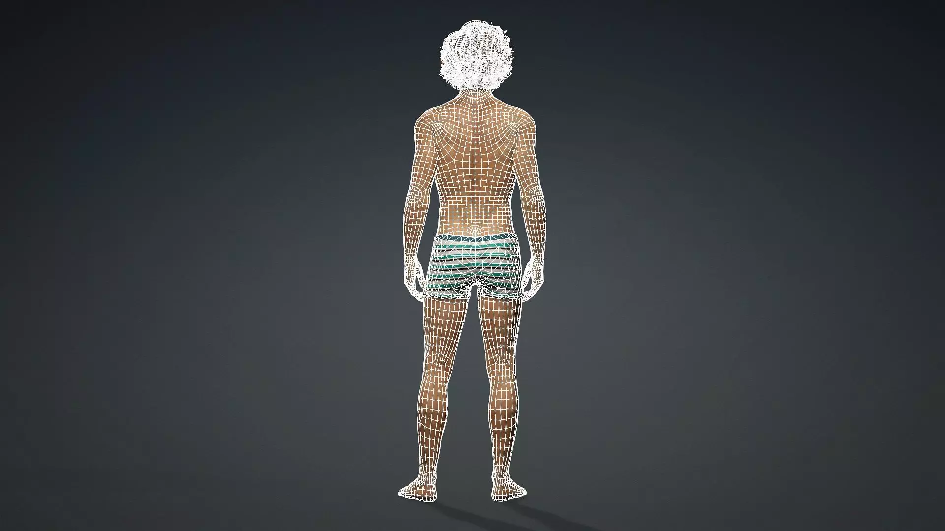 Muscular Teen Boy 3D Model 3D model_15