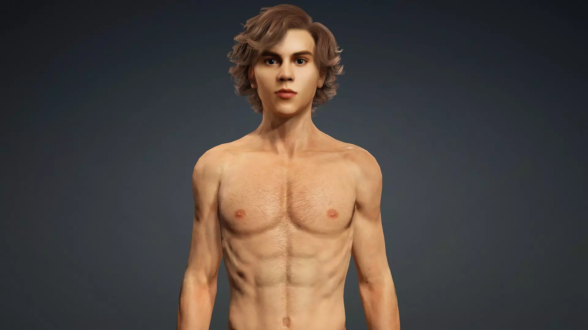 Muscular Teen Boy 3D Model 3D model_7