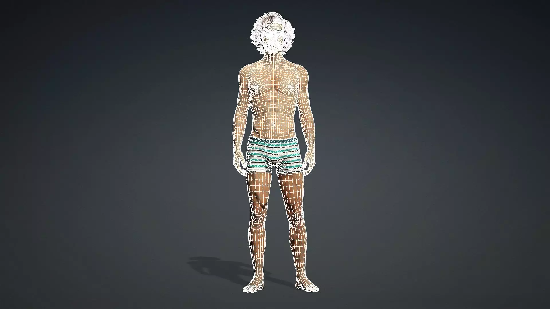 Muscular Teen Boy 3D Model 3D model_12