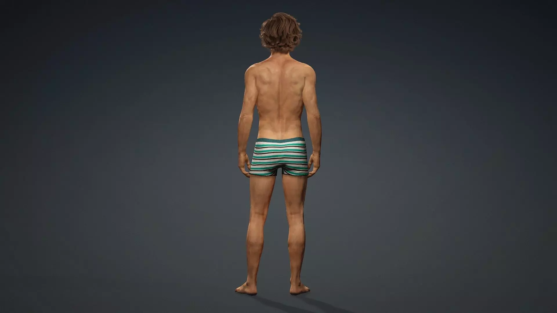 Muscular Teen Boy 3D Model 3D model_5