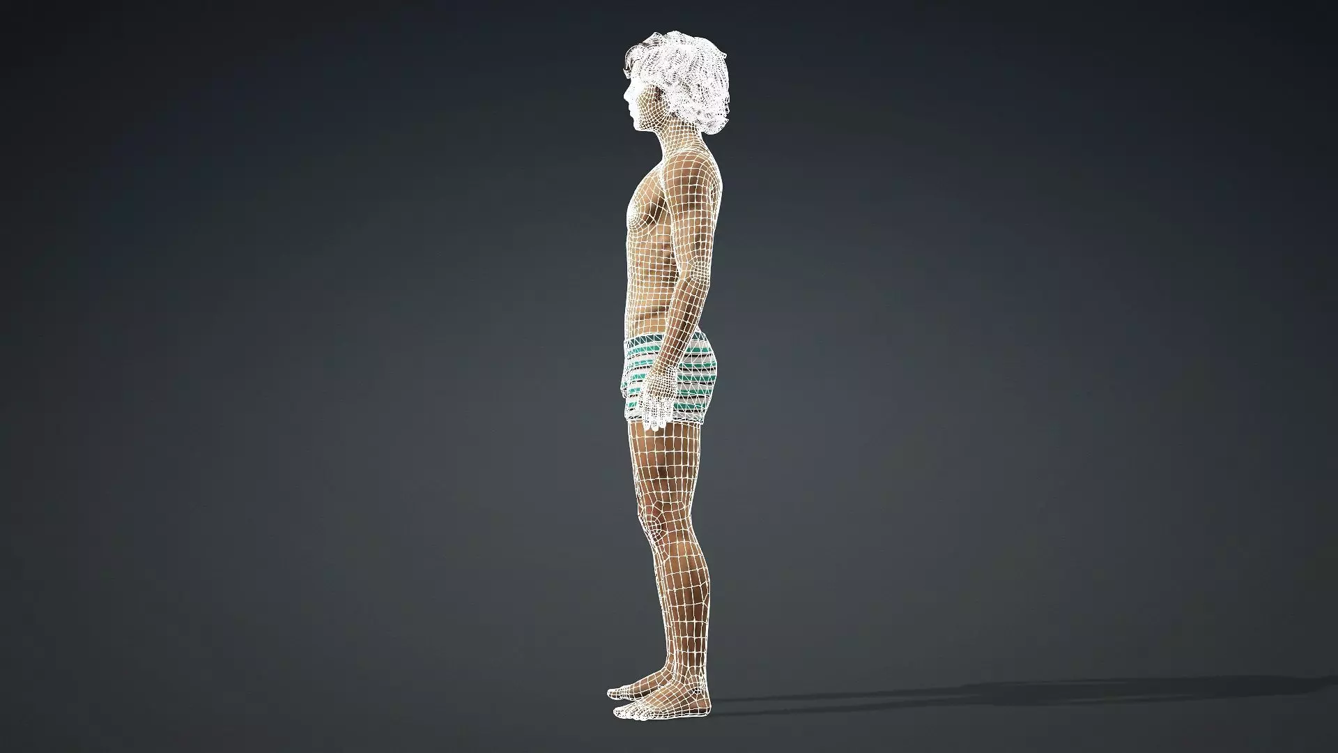 Muscular Teen Boy 3D Model 3D model_14