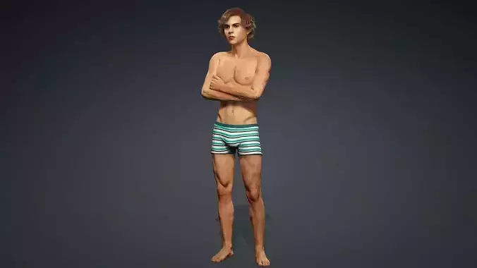 Muscular Teen Boy 3D Model 3D model Muscular Teen Boy 3D Model 3D model