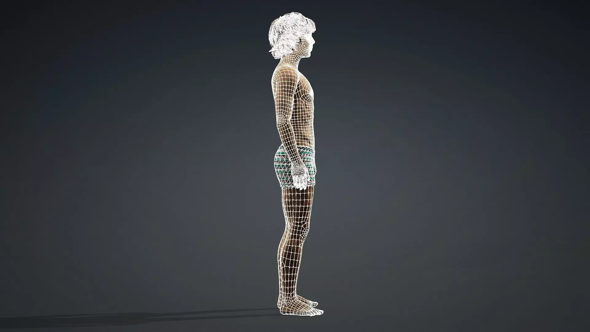 Muscular Teen Boy 3D Model 3D model_13