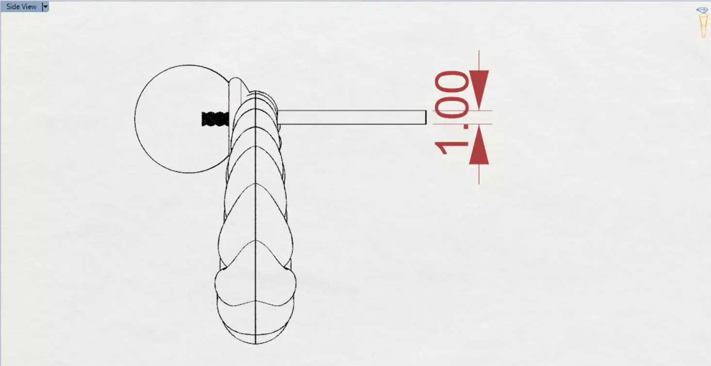 Stud earrings with pearls and textured pattern pe0049 3D print model_25