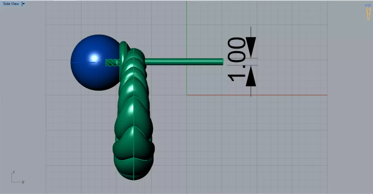 Stud earrings with pearls and textured pattern pe0049 3D print model_12