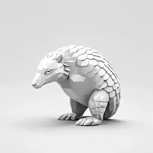 LowPoly Pangolin 3D Model Low-poly 3D model