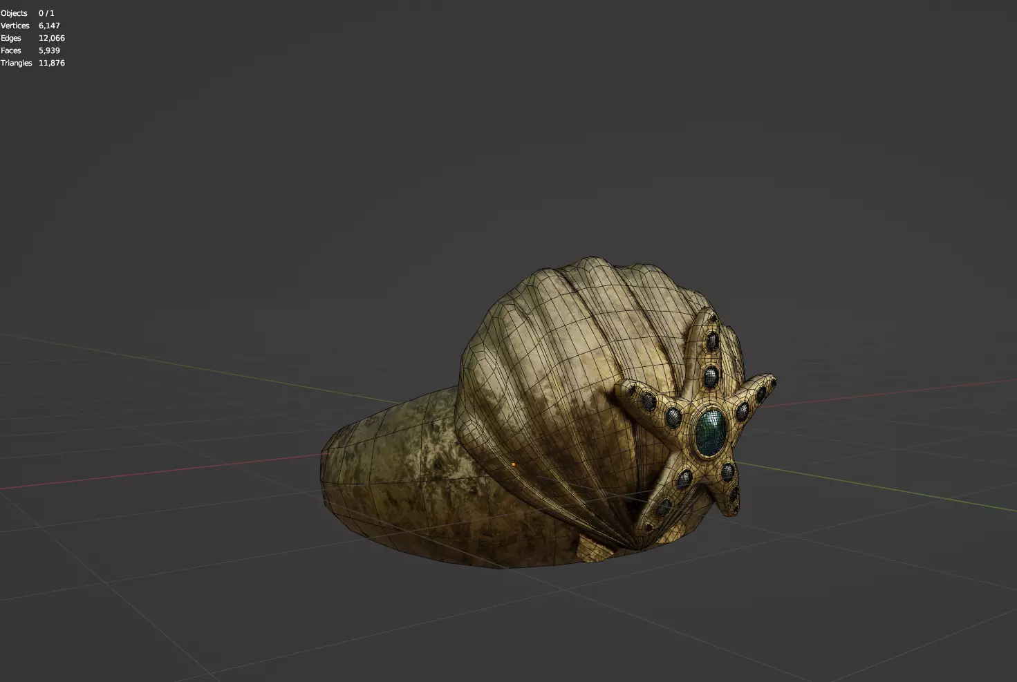 seashell ring design 3D model_22