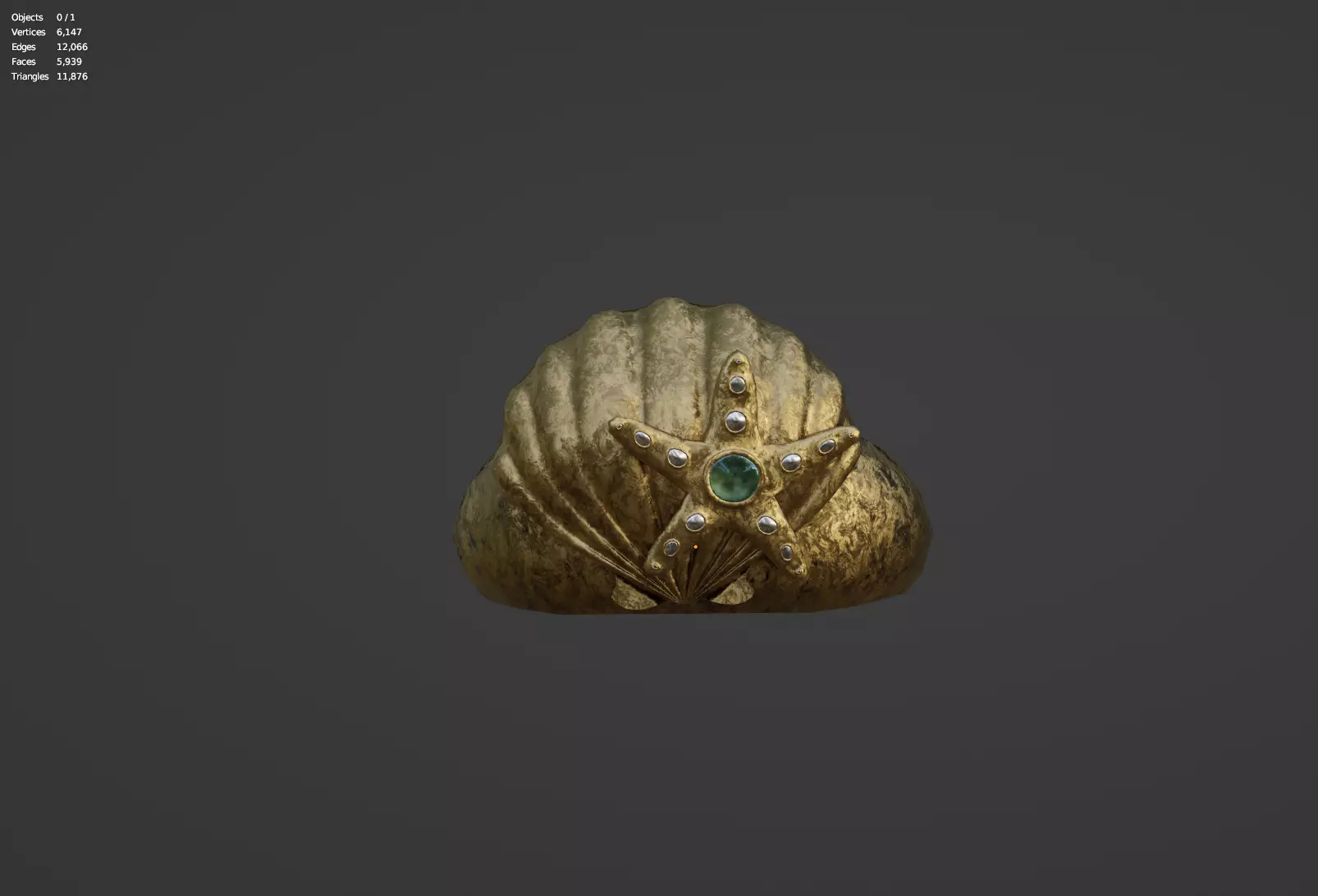 seashell ring design 3D model_21