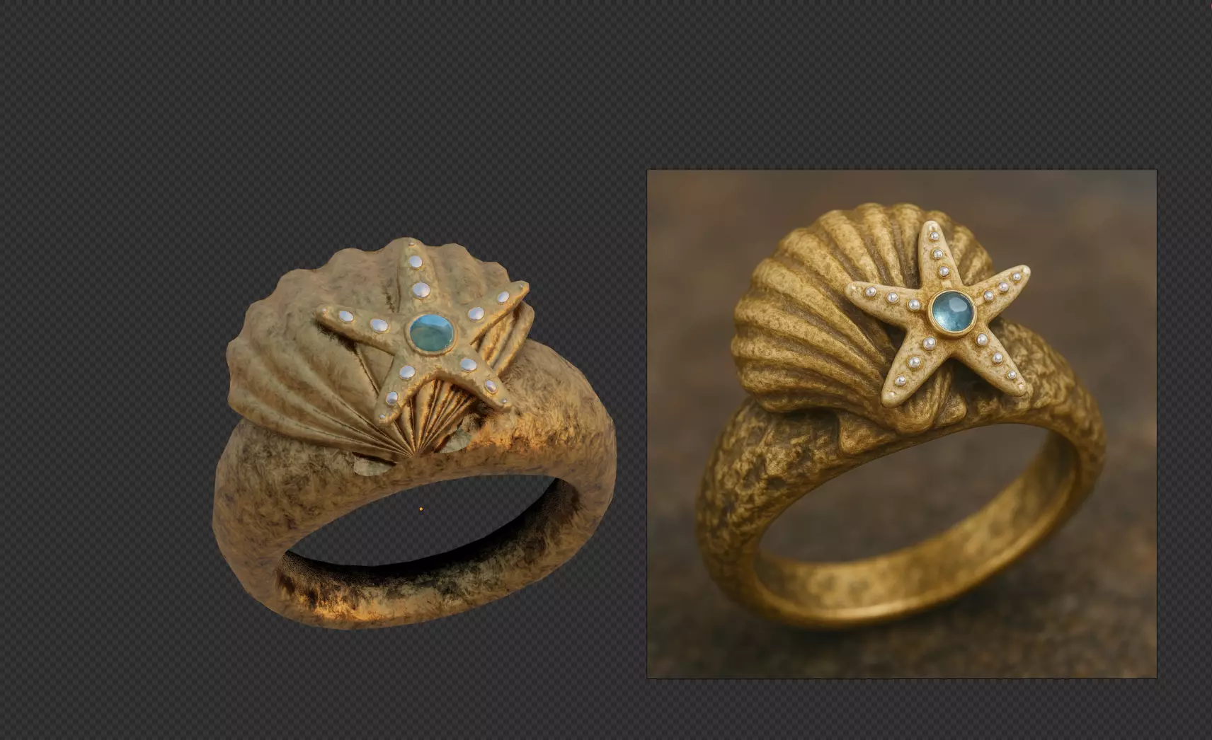 seashell ring design 3D model_13