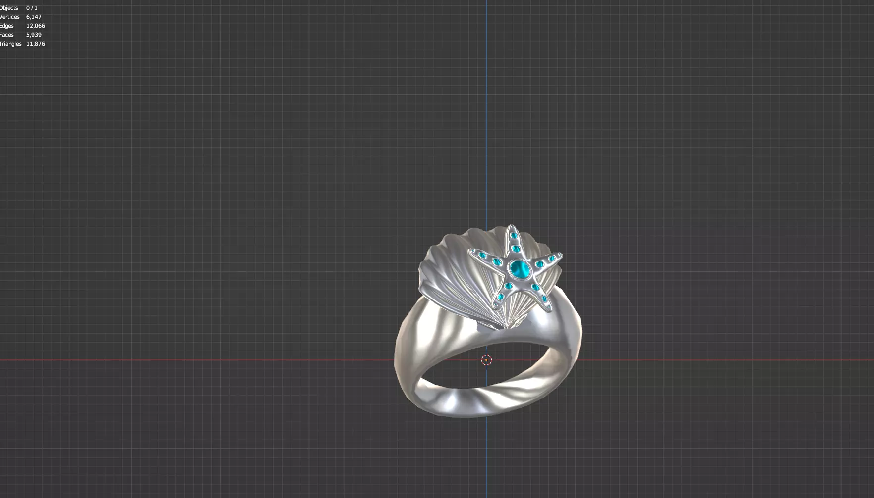 seashell ring design 3D model_23