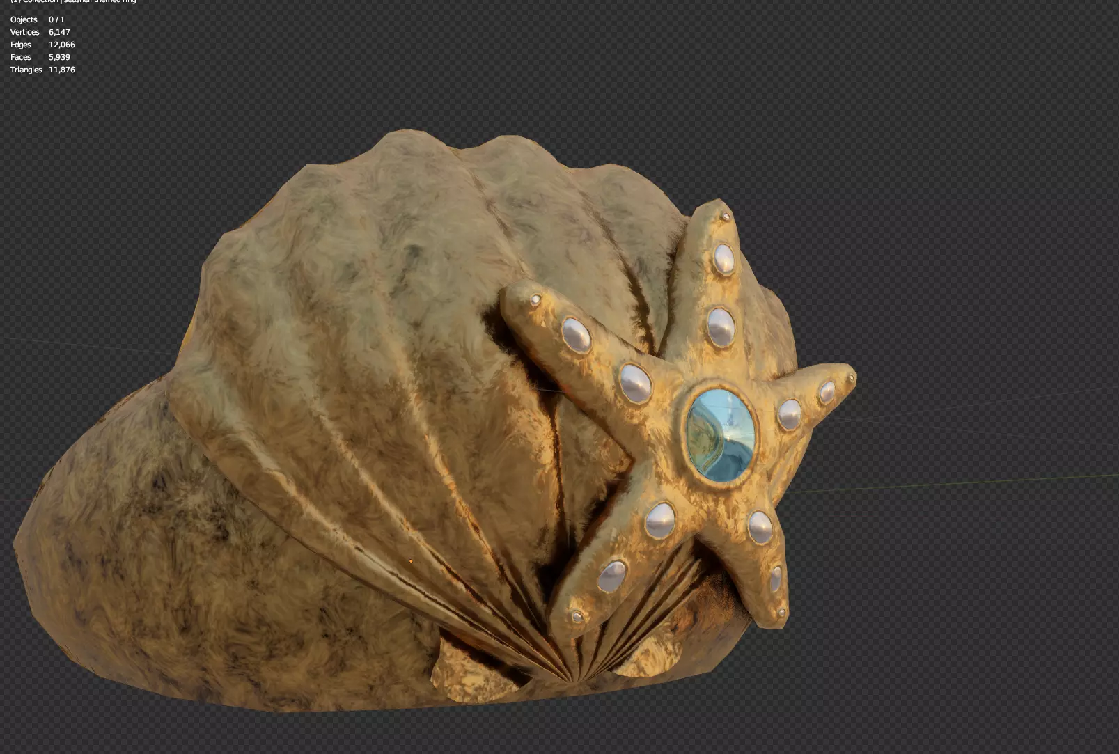 seashell ring design 3D model_18