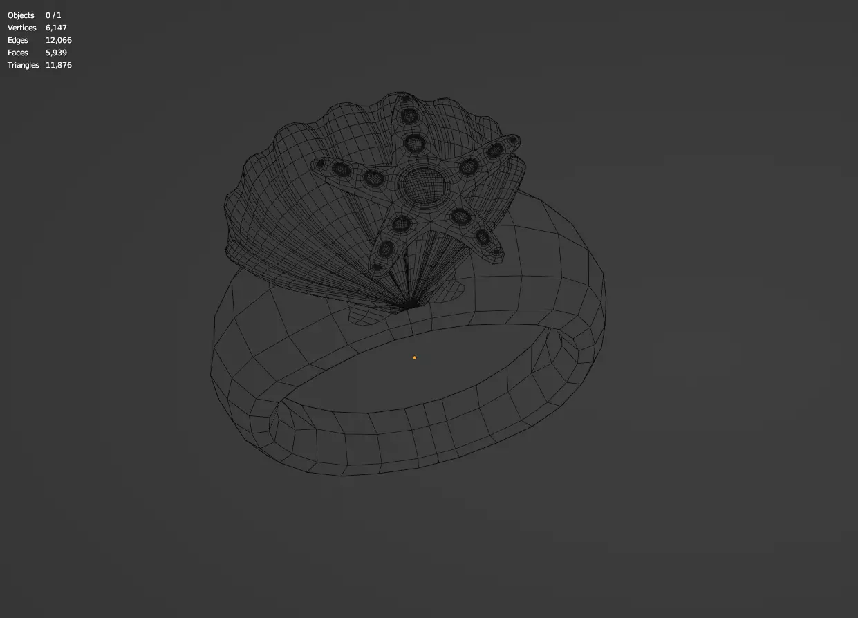seashell ring design 3D model_17