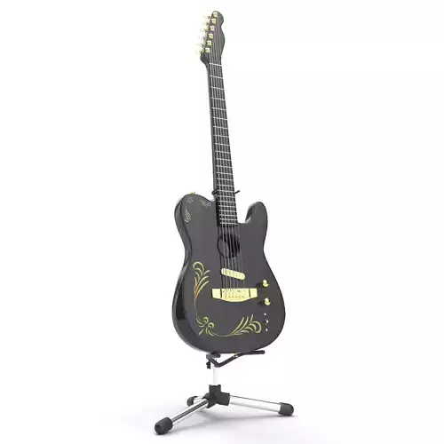 Guitar with stand