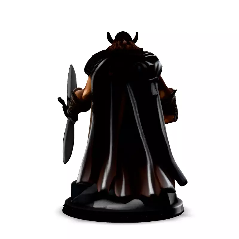 Highly Detailed Viking Warrior with Sword Low-poly 3D model_6