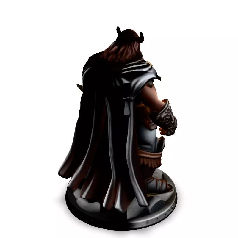 Highly Detailed Viking Warrior with Sword Low-poly 3D model_5