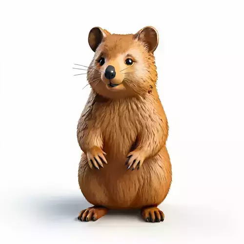 Adorable Quokka 3D Model
