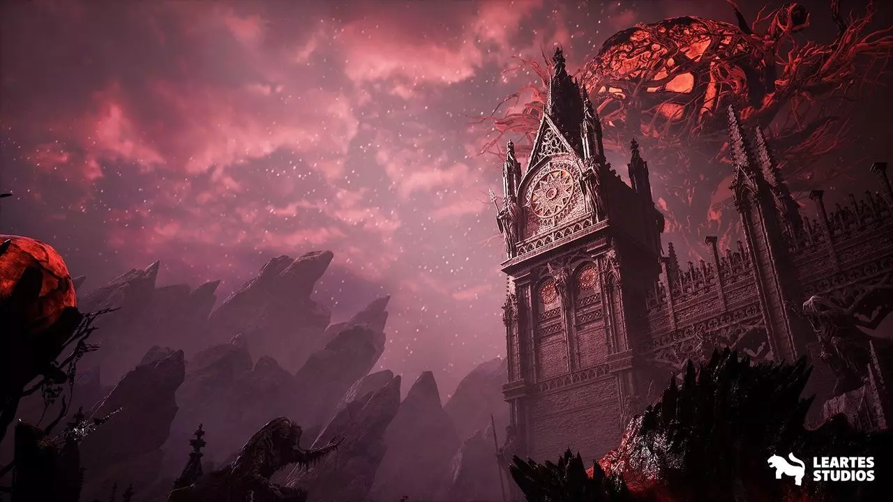 Fantasy Alien Castle Environment Low-poly 3D model_9