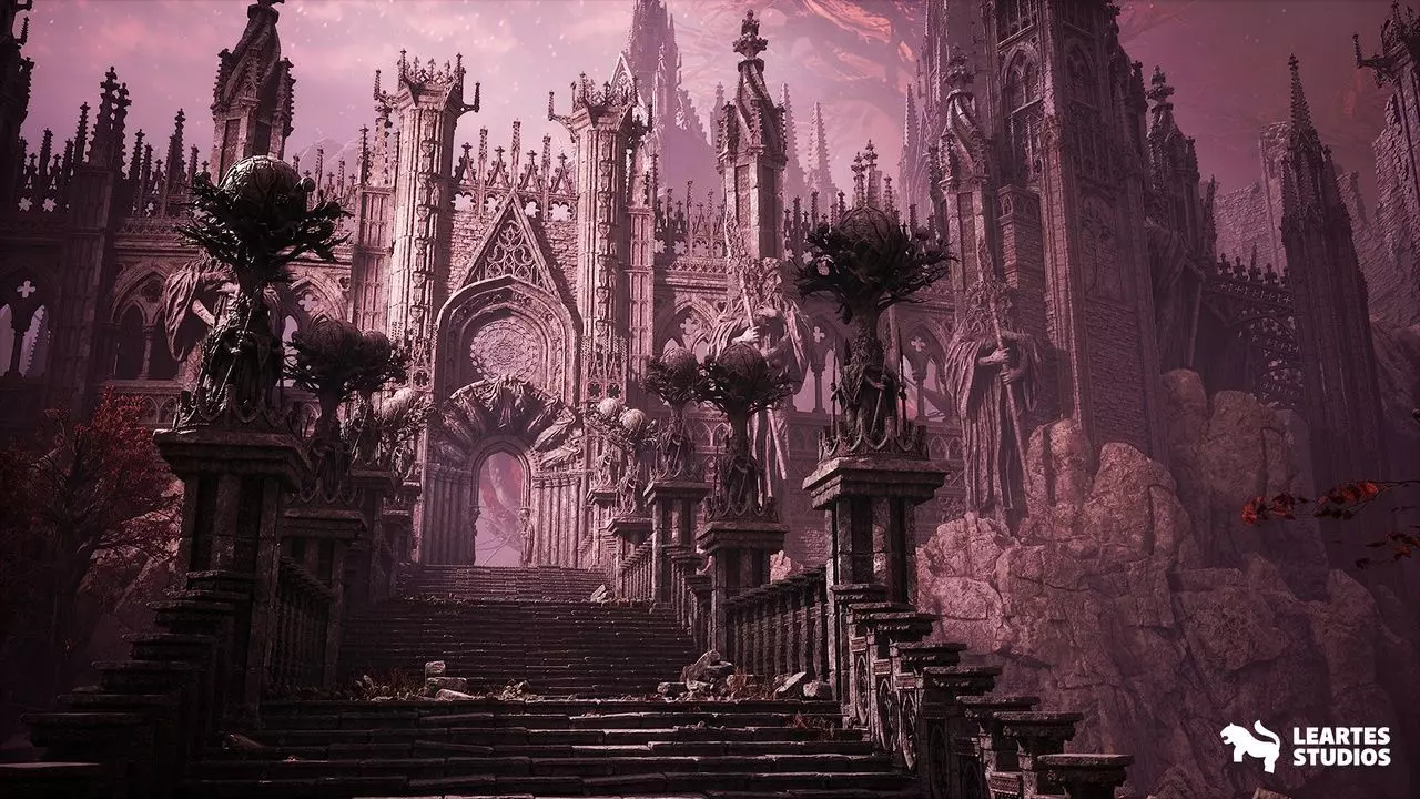 Fantasy Alien Castle Environment Low-poly 3D model_20