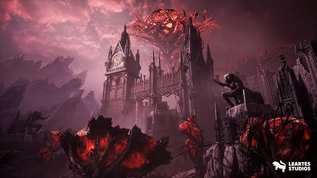 Fantasy Alien Castle Environment Low-poly 3D model_15