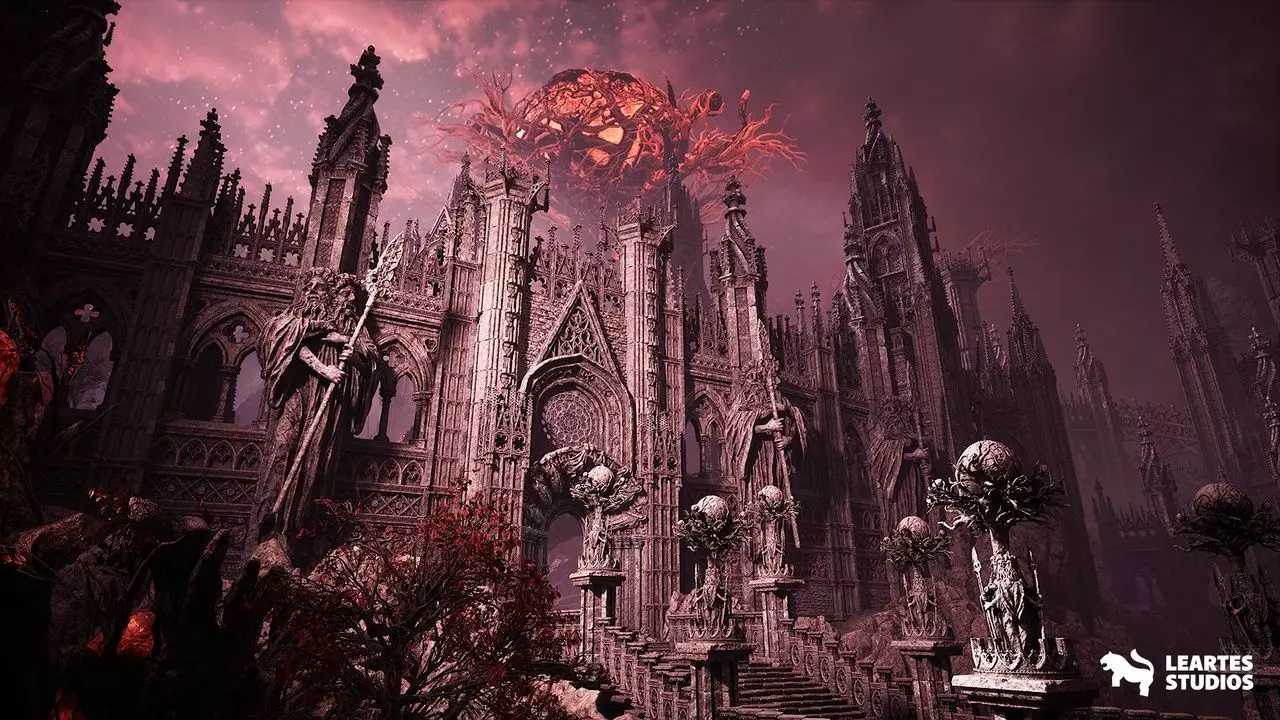 Fantasy Alien Castle Environment Low-poly 3D model_12