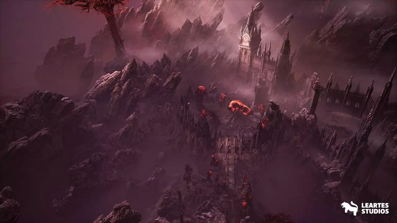 Fantasy Alien Castle Environment Low-poly 3D model_5